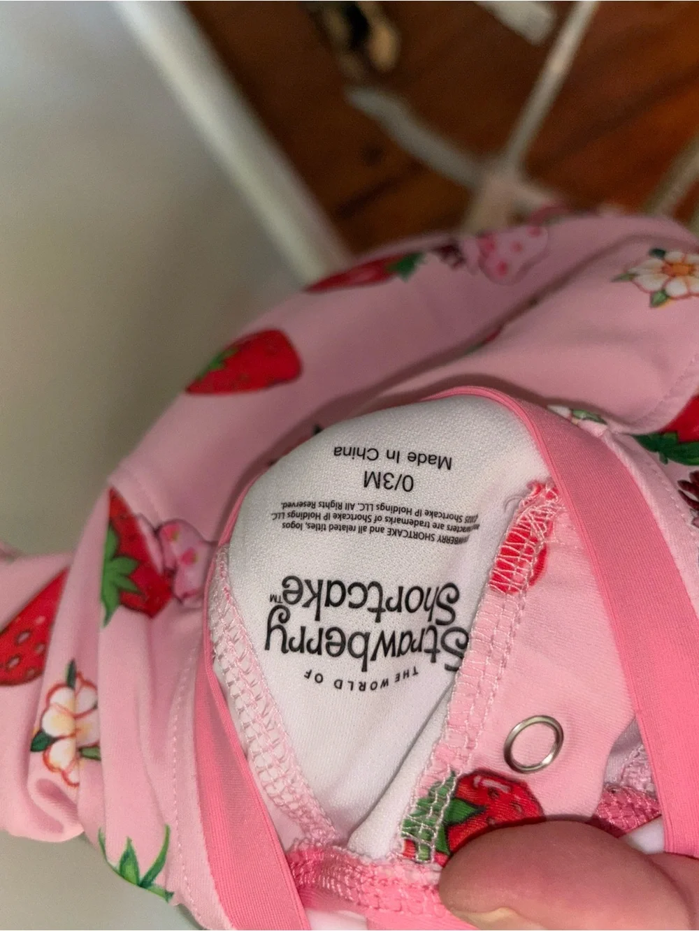 Strawberry Shortcake 3mos Pink Baby One-Piece Swim Suit
